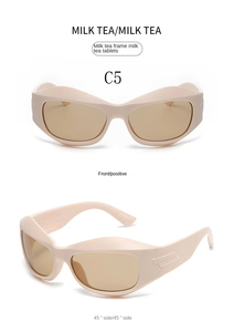 Nuevas Gafas de Sol Steampunk Y2K para Hombre, Deportivas, con Forma Curva, Tecnología Futura, Hip Hop, Gafas de Sol Modernas para Mujer, Venta al por Mayor en China - Product Image 5
