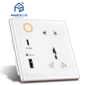 Tuya RGB đèn nền thông minh 5pin Wifi tường ổ <span class=keywords><strong>c</strong></span>ắm phổ <span class=keywords><strong>c</strong></span>ắm ổ <span class=keywords><strong>c</strong></span>ắm Alexa điện màn hình Ổ <span class=keywords><strong>c</strong></span>ắm với USB <span class=keywords><strong>C</strong></span> nhanh chóng sạ<span class=keywords><strong>c</strong></span> ổ <span class=keywords><strong>c</strong></span>ắm - Product Image 2