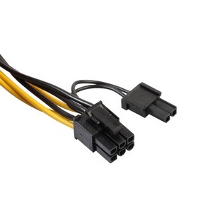 สายแปลงไฟ PCIe 8 พิน ตัวเมีย เป็น Dual PCI-E 6+2 พิน ตัวผู้ VGA ขนาด 18awg ยาว 20 ซม. สำหรับเซิร์ฟเวอร์ PSU/สายแปลงบอร์ด 17 Breakout Board - Product Image 1