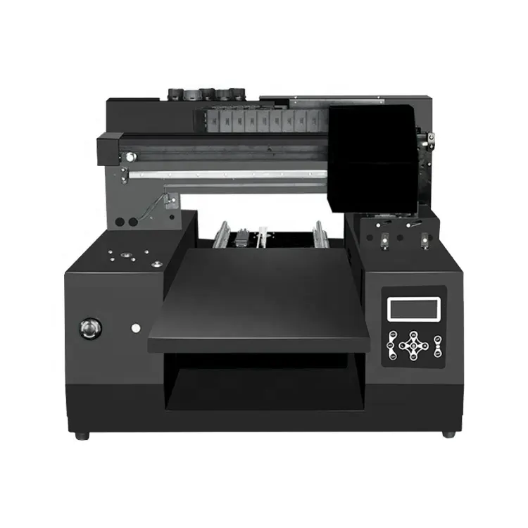 Impresora UV pequeña para escritorio, máquina de impresión de botellas de cilindro redondo plano, con dispositivo rotativo, XP600 tamaño A3, venta de fábrica