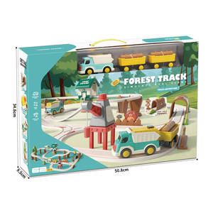 2025 enfants Offre Spéciale bricolage assemblage 62 pièces piste voiture aventure jouets éducatifs arbre électrique musique <span class=keywords><strong>Rail</strong></span> voiture jouets - Product Image 6