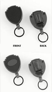 Porte-clés rétractable en acier inoxydable avec logo personnalisé, porte-badge métallique, porte-badge d'identification - Product Image 4