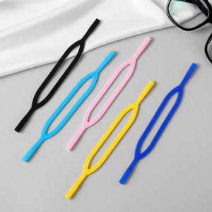 Sangle de <span class=keywords><strong>lunettes</strong></span> en silicone, sport, antidérapante, élastique, maintien <span class=keywords><strong>solide</strong></span>, couleur unie, <span class=keywords><strong>cordon</strong></span> simple pour <span class=keywords><strong>lunettes</strong></span> - Product Image 4