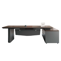 Bureau de direction modulaire en bois en forme de L, moderne et de haute technologie, pour PDG, bureau informatique élégant, bureau innovant pour entreprise