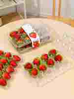 Contenants d'emballage empilables pour fraises, coquilles en PET résistantes aux chocs avec trous d'aération pour l'expédition longue distance
