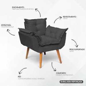 <span class=keywords><strong>Fauteuil</strong></span> décoratif moderne en fer Alice <span class=keywords><strong>Fauteuil</strong></span> de salon renforcé <span class=keywords><strong>Pied</strong></span> brun Click & Decor - Product Image 6