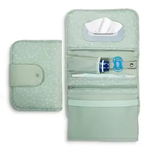 便携式旅行尿布婴儿尿布防水袋挂聚酯袋，带变色垫图案
