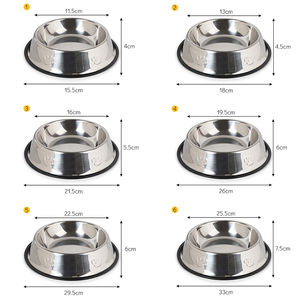 Ciotola d'acqua per alimenti per animali domestici personalizzata OEM per cani ciotola per alimenti per cani portatile antiscivolo pieghevole di dimensioni Multiple in acciaio inossidabile - Product Image 6
