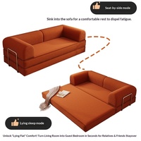 Sofá Cama Plegable Compacto de Alta Densidad para Exportación, con Estructura Metálica y Almacenamiento Multifuncional Dos en Uno para Salas de Estar