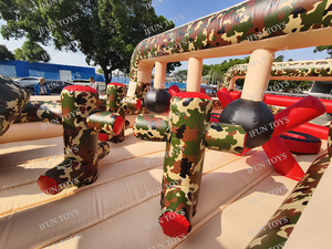 <span class=keywords><strong>Parcours</strong></span> d'obstacles gonflable <span class=keywords><strong>militaire</strong></span> d'extérieur à prix d'usine, durable, camouflage, pour le team building et les fêtes foraines - Product Image 4