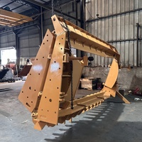 Bulldozer-Aufsatzrechen für D65 D6T D6R – Sitzrechen mit klappbaren Flügeln, optionaler Baumschubstab für Bulldozer