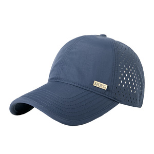 Gorra de béisbol de malla transpirable azul oscuro para hombre, deportes, ciclismo, protección solar de secado rápido - Product Image 1
