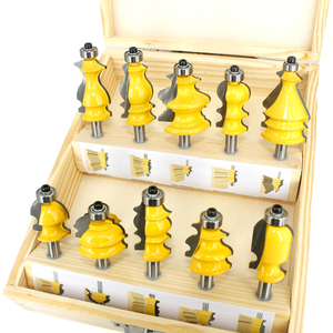 LAVIE 10 pièces, fraises à rainurer pour moulures architecturales, tige de 8 mm, fraises à bois, fraises à chanfreiner, service OEM C MC02070 - Product Image 1