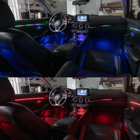 Kit d'éclairage ambiant universel pour voiture RGBIC 64 couleurs, système LED intérieur Symphony pour tous les véhicules