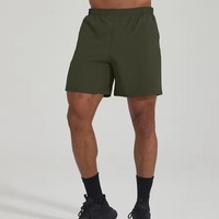 Shorts de sport pour hommes à séchage rapide, respirants, écologiques, très élastiques, avec cordon de serrage, mi-longs, couleur unie