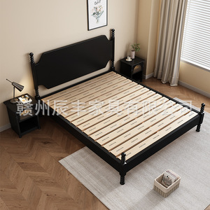 Nordic Style Solid Wood <b>Bed</b> 1.8m <b>Double</b> Platform <b>Bed</b> Space Saving Bedroom Furniture - Product Image 3