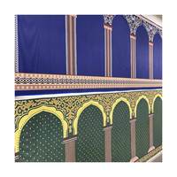 Tapis de prière en polypropylène imprimé sur mesure, design Axminster de luxe, tapis de sol pour mosquée, fabriqué à la machine pour les prières musulmanes