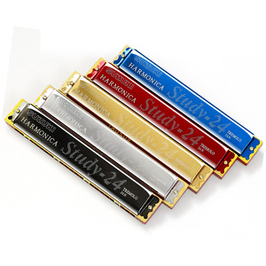 Armónica de 24 agujeros Tremolo Suzuki, órgano de boca Gaita, arpa judía con estuche, instrumento de música, tecla C, sintetizador de blues profesional - Product Image 1