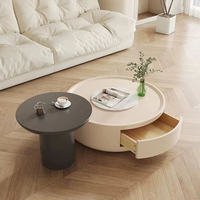 Table basse moderne de luxe avec rangement, plateau en bois durable pour salon, meubles de maison