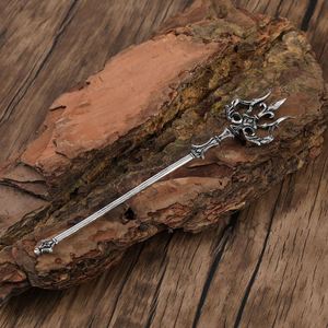 Elegante Horquilla Retro Vikinga Punk con Forma de Hoz y Calavera, Horquilla Gótica Metálica con Forma de Bruja, Accesorios de Moda Noruega - Product Image 1