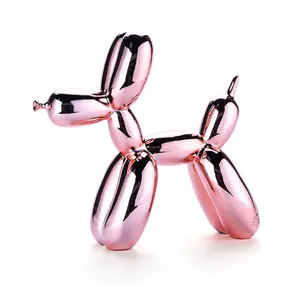 Украшение для дома, воздушный шар, розовая румяна, украшение, не воздушный шар, скульптура собаки
