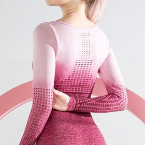 <span class=keywords><strong>Ropa</strong></span> Deportiva personalizada de manga larga para <span class=keywords><strong>mujer</strong></span>, <span class=keywords><strong>ropa</strong></span> de Yoga de leopardo de talla grande - Product Image 5