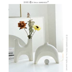 Moderno creativo Morandi art vaso in ceramica soggiorno composizione floreale arredamento per la casa decorazioni per la casa minimaliste - Product Image 3