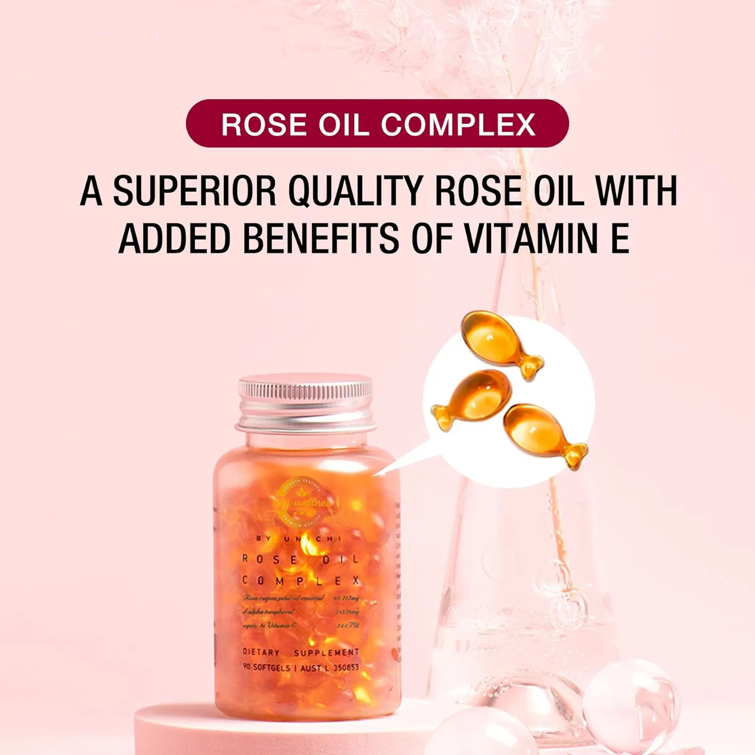 wholesale customized australian premium rosa rugosa petal oil essential soft capsules vitamin E supplements