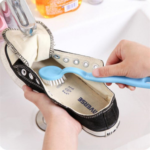Double Headed <b>Shoe</b> <b>Brush</b> Nylon Bristles Portable For Cleaning <b>Shoes</b> Inside And Out - Product Image 2