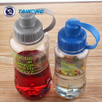 Bouteille d'eau en plastique portable, sans BPA, réutilisable, étanche, avec couvercle rabattable, pour usage extérieur, vente en gros