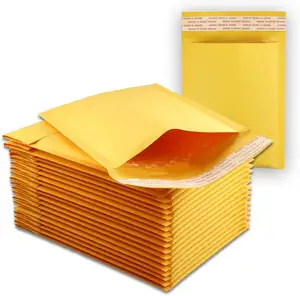 노란색 대량 패딩 봉투 자기 씰링 크래프트 쿠션 거품 우편물 우편 포장 배송