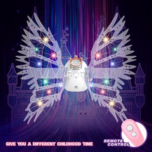 Alas de Mariposa de Plástico con Luces LED, Decoración para la Espalda, Juguete Eléctrico de Ángel Móvil para Niños, Accesorios de Elfo, Regalo para Niñas, Spray de Burbujas - Product Image 2