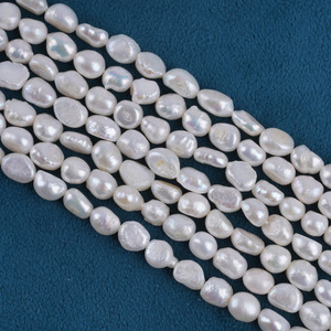 6-7mm Natural Freshwater Pearl Bead Double-<b>Sided</b> Glossy Straight Hole for DIY Necklace Jewelry <b>White</b> Semi-Finished Accessories - Product Image 4