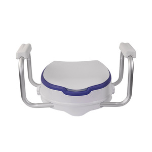 Rehausseur de toilette avec accoudoirs et couvercle pour personnes âgées et femmes enceintes, TPR souple et confortable SC7060D 4MTPR B - Product Image 1
