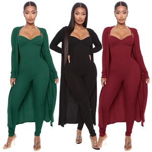 Fall Clothing for <strong>Women</strong> Casual Sets <strong>Classy</strong> Clothes Vendor 6 Colors <strong>Jumpsuits</strong> <strong>Pants</strong> and Long Coat - Product Image 4
