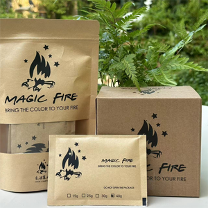 ชุดเปลวไฟวิเศษ 25 กรัม ไฟสีรุ้ง เปลี่ยนสีได้ สำหรับงานปาร์ตี้ งานแต่งงาน บ้าน แคมป์ปิ้ง บาร์บีคิว ตกแต่ง ชามา คัลเลอร์ดรา - Product Image 4