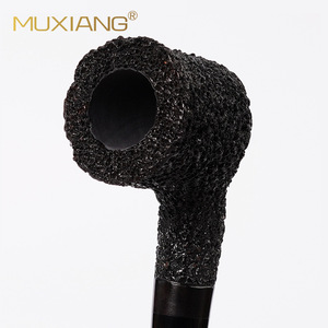 Muxiang Wooden Tobacco Pipe Bent Type Handcrafted Briar Wood Smoking Pipe With Acrylic Stem For Personal Gift - Product Image 2