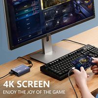 Carte de capture Sarafox 4K pour le streaming, la capture vidéo HD pour les jeux 1080p 60fps, latence nulle pour PS5, Xbox, Switch, OBS, PC, Mac