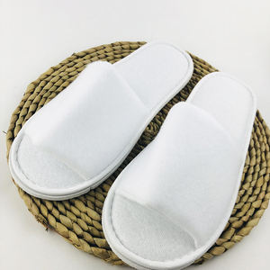 Tissu de sieste avec Logo personnalisé, semelle EVA antidérapante, pantoufles jetables, blanches, <span class=keywords><strong>5</strong></span> étoiles, pour chambre d'hôtel, Spa, pour invités - Product Image 4