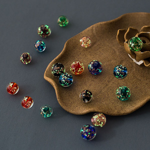 6mm 8mm 10mm 12mm 14mm cristallo tondo e perle di vetro brillanti di notte Multi colori per la creazione di gioielli - Product Image 4