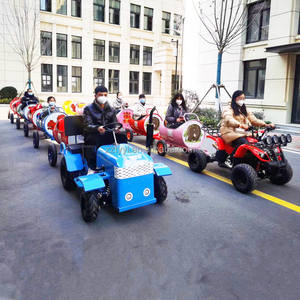 Ville attraction touristique paysage visites interaction parent-enfant petit train tracteur agricole tirant six <span class=keywords><strong>barils</strong></span> d'huile comme sièges - Product Image 5