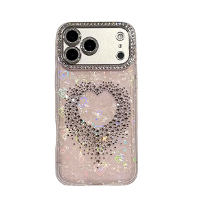Luxury bling glitter diamond <b>camera</b> loving heart marble mobile phone case girls back cover for iPhone 11 12 13 14 15 16 17 pro - Product Image 6