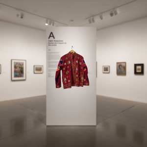 Chaqueta Bomber de Terciopelo Tejida a Mano para Mujer, con Bordado de Pez, Diseño Folclórico Artístico, Colorida, Étnica, Boho, Invernal, Transpirable - Product Image 2