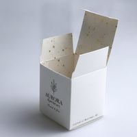 Boîte d'emballage de luxe en papier coton pour huile visage, carton gaufré pour soins de la peau à la vitamine C
