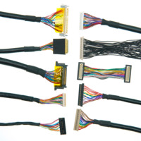 Câble LVDS électronique personnalisé en cuivre étamé, connecteurs PVC/PTFE 20-40 broches, EDP 4 voies coaxial Micro MiPi DSI pour écran tactile LCD