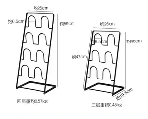 ชั้นวางรองเท้าพับได้เรียบง่ายลวดโลหะชั้นวางรองเท้าห้องน้ํารองเท้าแตะชั้นเก็บ
