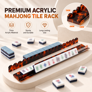 Barre de poussée en acrylique pour Mahjong avec support magnétique pour tuiles, bord ondulé multicolore, accessoire de table de jeu, fourni par l'usine pour les commandes en gros - Product Image 3