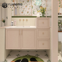 Ubin Dinding Keramik Motif Bunga Kecil Soft Light untuk Kamar Mandi, Dapur, Balkon 300x300mm, Ubin Lantai