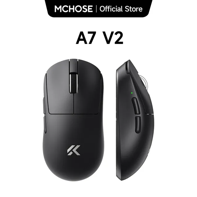 MCHOSE A7 V2 Lightweight 2.4Ghz Wireless Gaming Mouse Dual 8,000Hz Polling Rate PAW3950 TI Gaming Esports Office