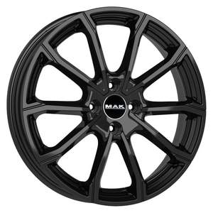 Rueda de Aleación NEGRA BRILLANTE - Nueva, Modelo MAK DaVinci4 de 100 mm PCD para Reparación/Reemplazo - Product Image 1